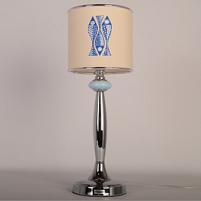 Настольная лампа декоративная Manne TL.7737-1BL хром арт. TL.7737-1BL (рыбки) настольная лампа 1л