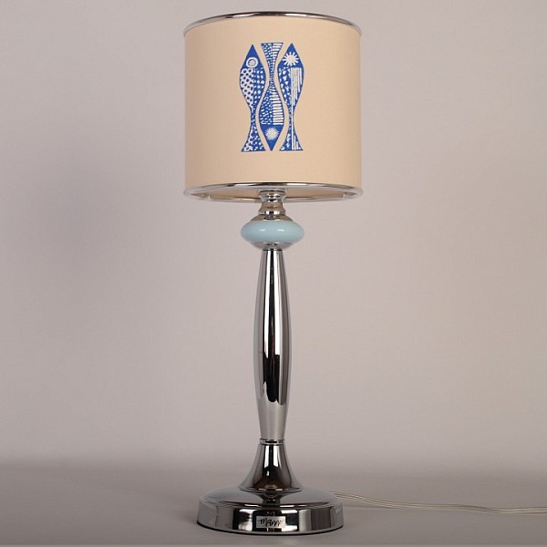 Настольная лампа декоративная Manne TL.7737-1BL хром арт. TL.7737-1BL (рыбки) настольная лампа 1л