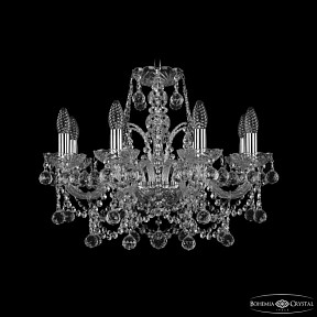 Подвесная люстра Bohemia Ivele Crystal 1411 никель арт. 1411/8/195 Ni Balls