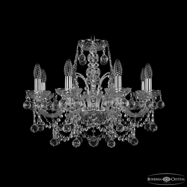 Подвесная люстра Bohemia Ivele Crystal 1411 никель арт. 1411/8/195 Ni Balls