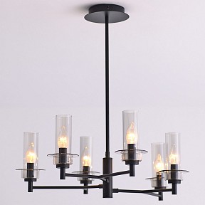 Люстра на штанге ILLUMICO IL2216 черный арт. IL2216-6PLS-24 HIGHBALL