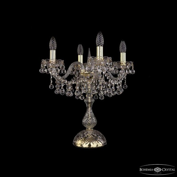 Настольная лампа декоративная Bohemia Ivele Crystal 1409 золото арт. 1409L/4/141-47 G