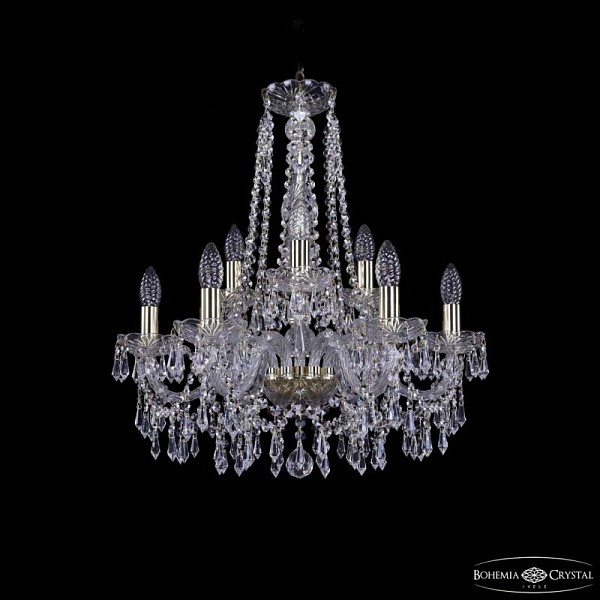 Подвесная люстра Bohemia Ivele Crystal 1403 золото арт. 1403/6+3/195/h-60 G