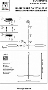 Светильник на штанге Lightstar Pilone черный арт. 719027