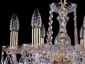Подвесная люстра Bohemia Ivele Crystal 1402 золото арт. 1402/6/141/G