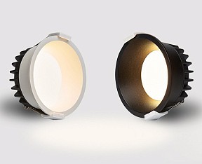 Встраиваемый светильник Italline IT08-8013 белый арт. IT08-8013 white 3000K + IT08-8014 black