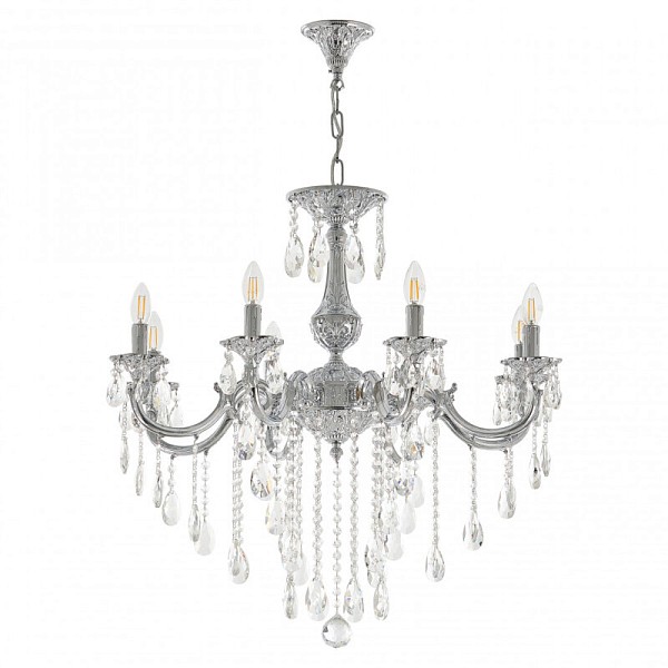 Подвесная люстра Bohemia Ivele Crystal AL7801 никель арт. AL78101/8/250 B Ni