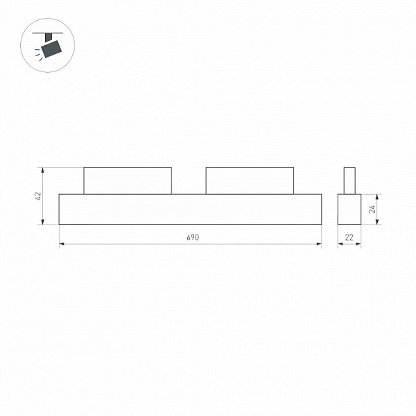 Накладной светильник Arlight MAG-ORIENT черный арт. 035568(1)