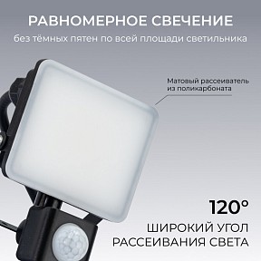 Прожектор Apeyron Electrics  черный арт. 05-52