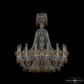 Подвесная люстра Bohemia Ivele Crystal 1410 золото арт. 1410/16/300/XL-95 Pa V1003
