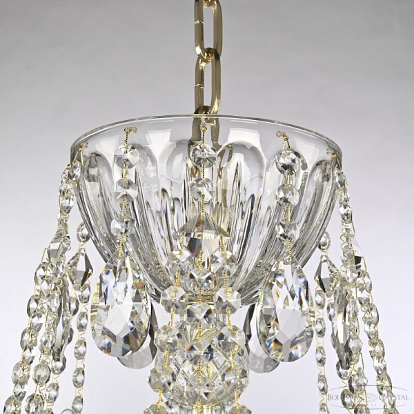 Подвесная люстра Bohemia Ivele Crystal 5413 золото арт. 5413/12+6/300 G Clear/M-1H