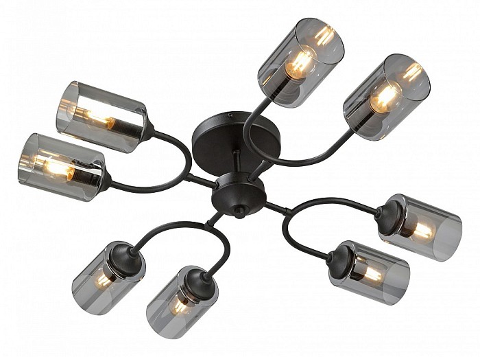 Потолочная люстра Vitaluce V2823 черный арт. V2823-1/8PL
