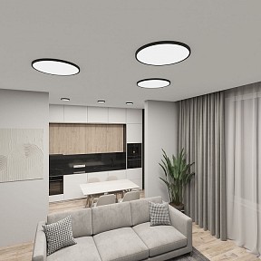Накладной светильник Denkirs THIN черный арт. DK6520-BK