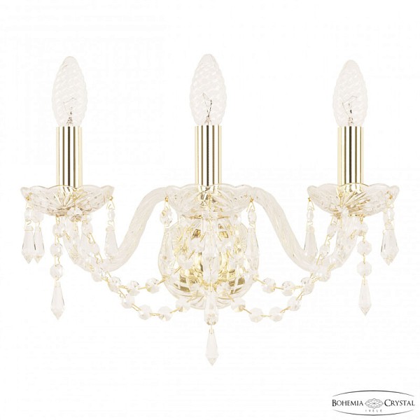 Бра Bohemia Ivele Crystal 104 золото арт. 104B/3/141 G
