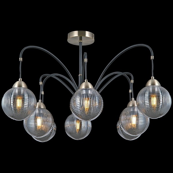 Люстра на штанге ILLUMICO  бронза арт. IL0433-8PSQ-79 BK AB