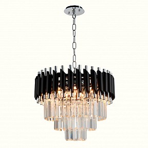Подвесная люстра Natali Kovaltseva Darian серый арт. DARIAN 76017/5C CHROME BLACK