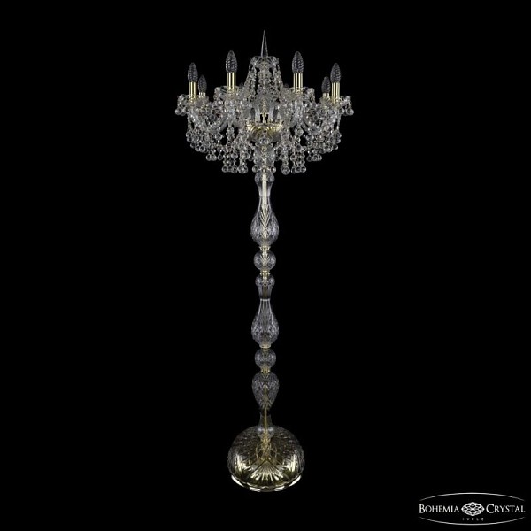 Торшер Bohemia Ivele Crystal 1409 золото арт. 1409T1/8/195-160 G