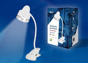 Настольная лампа офисная Uniel Tld-557 белый арт. TLD-557 Beige/LED/350Lm/5500K/Dimmer