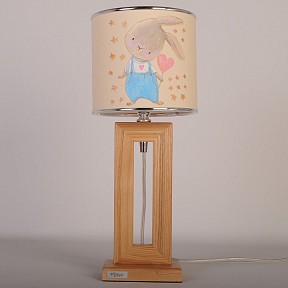 Настольная лампа декоративная Manne TL.7380 дерево арт. TL.7380-1 (заяц с сердцем)