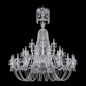 Подвесная люстра Bohemia Ivele Crystal 1402 металл арт. 1402/20+10+5/530/XL-165/Ni