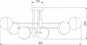 Потолочная люстра Eurosvet Nuvola серый арт. 70129/6 хром