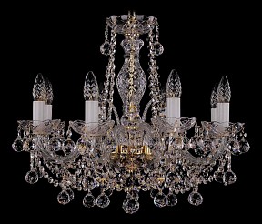 Подвесная люстра Bohemia Ivele Crystal 1411 желтый арт. 1411/8/195/G/Balls