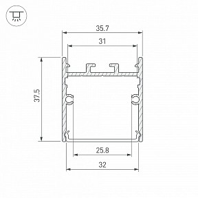 Профиль Arlight SL-LINE белый арт. 043975