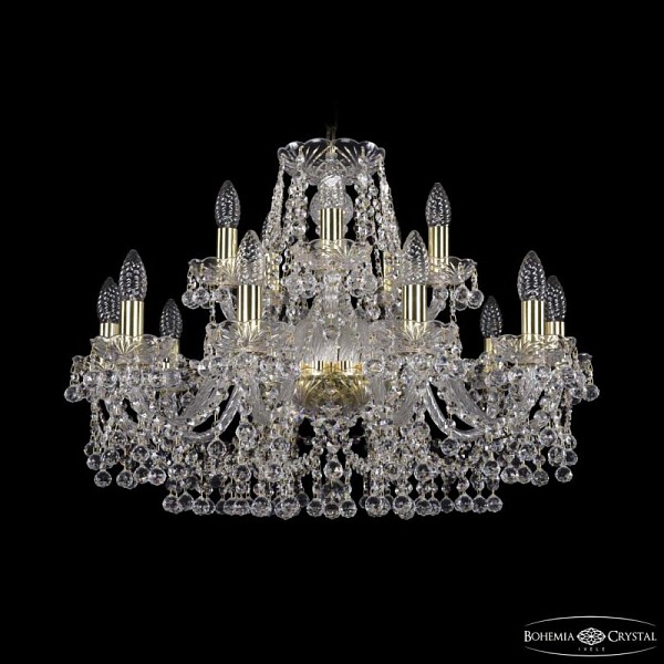 Подвесная люстра Bohemia Ivele Crystal 1409 золото арт. 1409/10+5/240 G