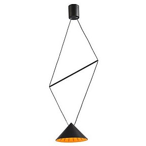 Подвесной светильник Italline IT03-1429 черный арт. IT03-1430 black/orange