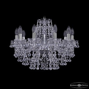 Подвесная люстра Bohemia Ivele Crystal 1409 никель арт. 1409/10/195 Ni