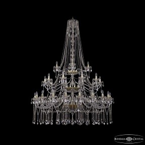 Подвесная люстра Bohemia Ivele Crystal 1413 золото арт. 1413/20+10+5/530/h-201/3d G