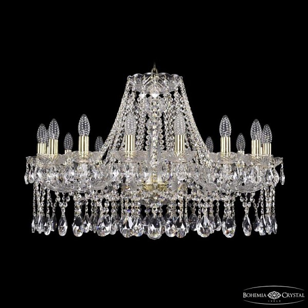 Подвесная люстра Bohemia Ivele Crystal 1413 золото арт. 1413/16/300 G