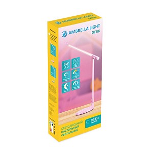Настольная лампа офисная Ambrella Light DE розовый арт. DE551