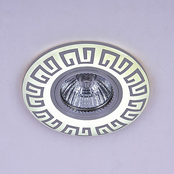 Встраиваемый светильник Reluce  хром арт. 09504-9.0-001MN MR16+LED3W WH/CR