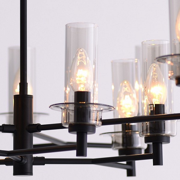 Люстра на штанге ILLUMICO IL2216 черный арт. IL2216-12PLS-24 HIGHBALL