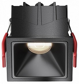 Встраиваемый светильник Maytoni Alfa LED черный арт. DL043-01-10W4K-SQ-B-1