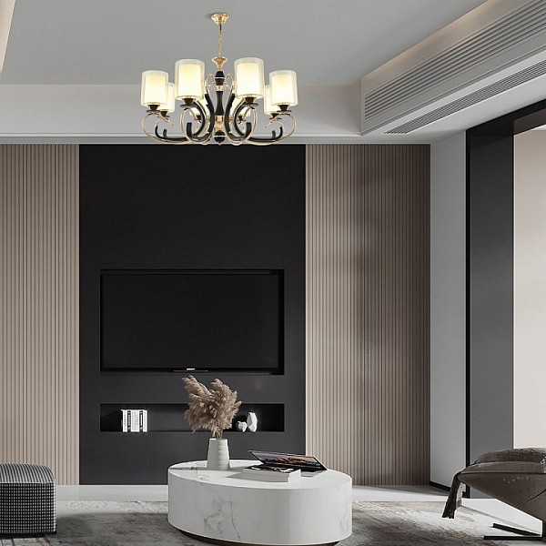 Подвесная люстра Arte Milano Florentia-2237 золото арт. 302237/8 Bk/Gd