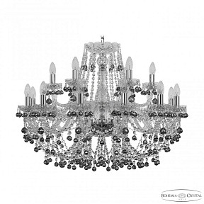 Подвесная люстра Bohemia Ivele Crystal 1409 никель арт. 1409/12+6/300 Ni K731