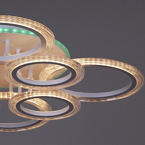 Потолочная люстра Reluce 09812 белый арт. 09812-3.3-4+4A WH (RGB)