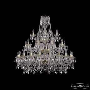 Подвесная люстра Bohemia Ivele Crystal 1411 золото арт. 1411/20+10+5/400/3d G
