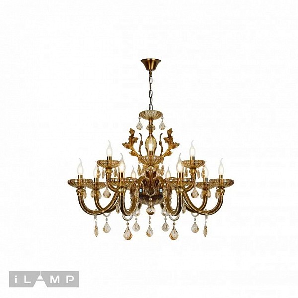 Подвесная люстра iLamp Asia бронза арт. 81069-8+4 BR