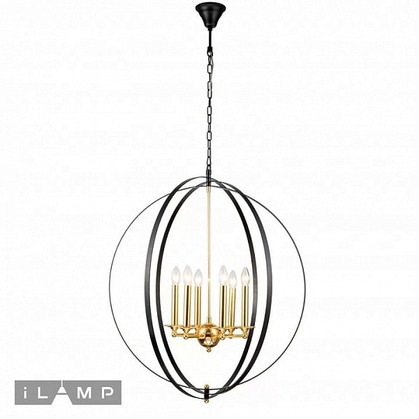 Подвесная люстра iLamp Element золото арт. 9977-800 GL+BK