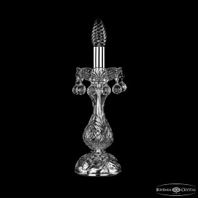 Настольная лампа декоративная Bohemia Ivele Crystal 1409 никель арт. 1409L/1-31 Ni