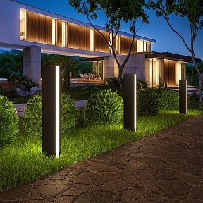 Наземный светильник Elektrostandard Flat черный арт. 1538 TECHNO LED