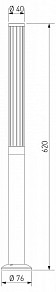 Наземный светильник Elektrostandard Peak черный арт. 35196/F