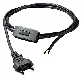Сетевой провод Nowodvorski Cameleon Cable WITH SWITCH BL черный арт. 8611