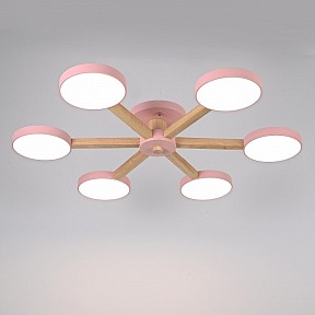 Люстра на штанге Imperiumloft TURNA Pink дерево арт. TURNA01
