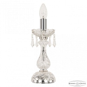 Настольная лампа декоративная Bohemia Ivele Crystal 104 никель арт. 104L/1-27 Ni