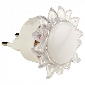 Ночник Uniel DTL-308 белый арт. DTL-308-Подсолнух/RGB/4LED/0,5W