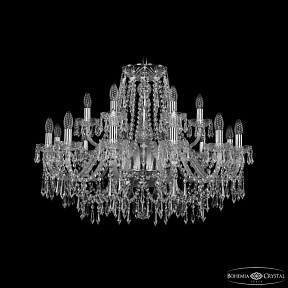 Подвесная люстра Bohemia Ivele Crystal 1403 никель арт. 1403/12+6/300 Ni